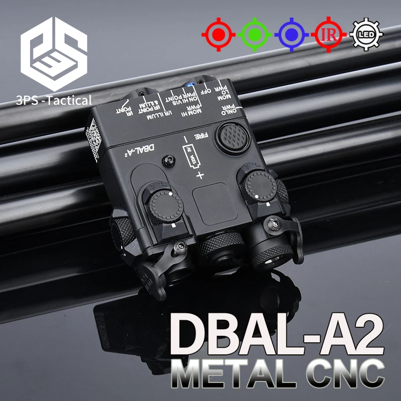 

WADSN Tactical Metal DBAL A2 Green IR Laser Red Dot Sight High Power Airsoft Scout Light Weapon Strobe Flashlight AR15 Rifle PEQ