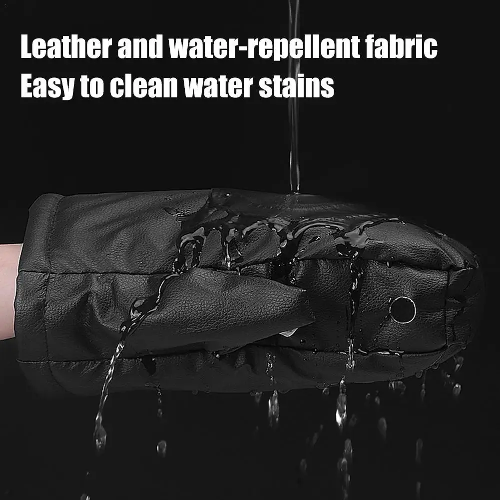 

Зимние мотоциклетные перчатки на руль — теплые утолщенные чехлы на ручки, непромокаемые и ветрозащитные перчатки из искусственной кожи для защиты рук