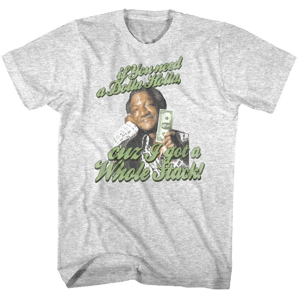 Redd Foxx if You Need a Dollar Holla Men's T Shirt Money Stacks Sanford and Son