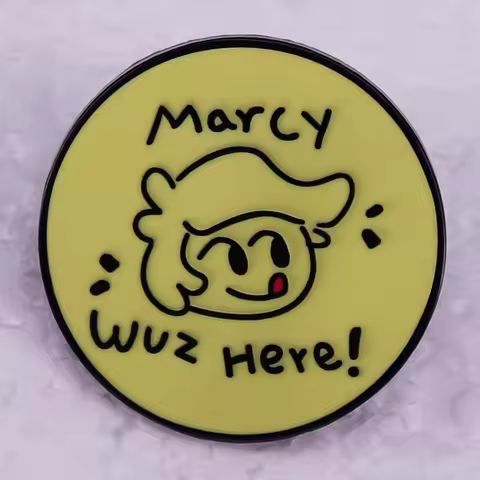 Funny Cute Marcy Wuz Here Enamel Pin yellow brooch Animated TV Amphibiia Badge Jewelry Accessories