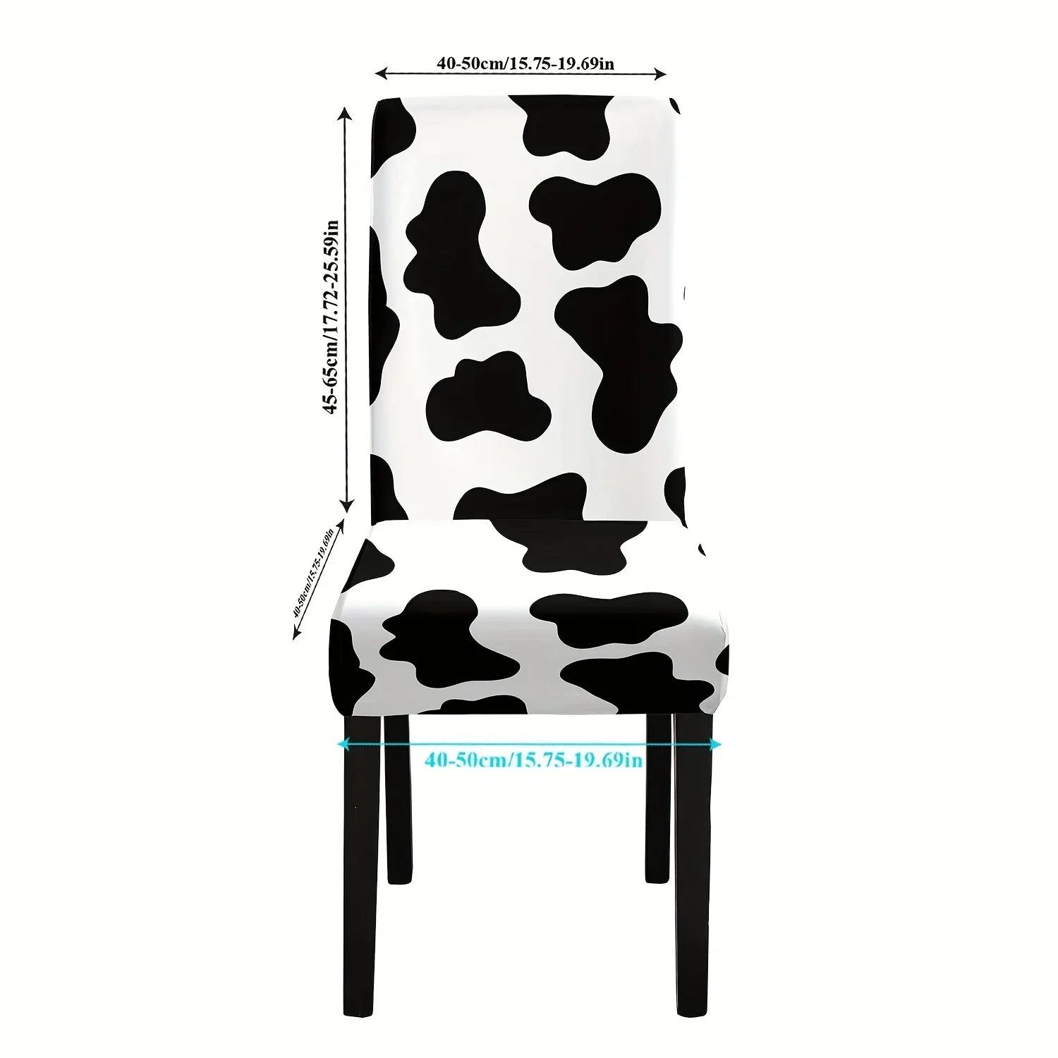4/6 قطعة أغطية كرسي نمط البقرة ، غطاء كرسي الطعام المطاطي ، الغطاء الواقي ، لغرفة الطعام غرفة المعيشة ديكور الفندق