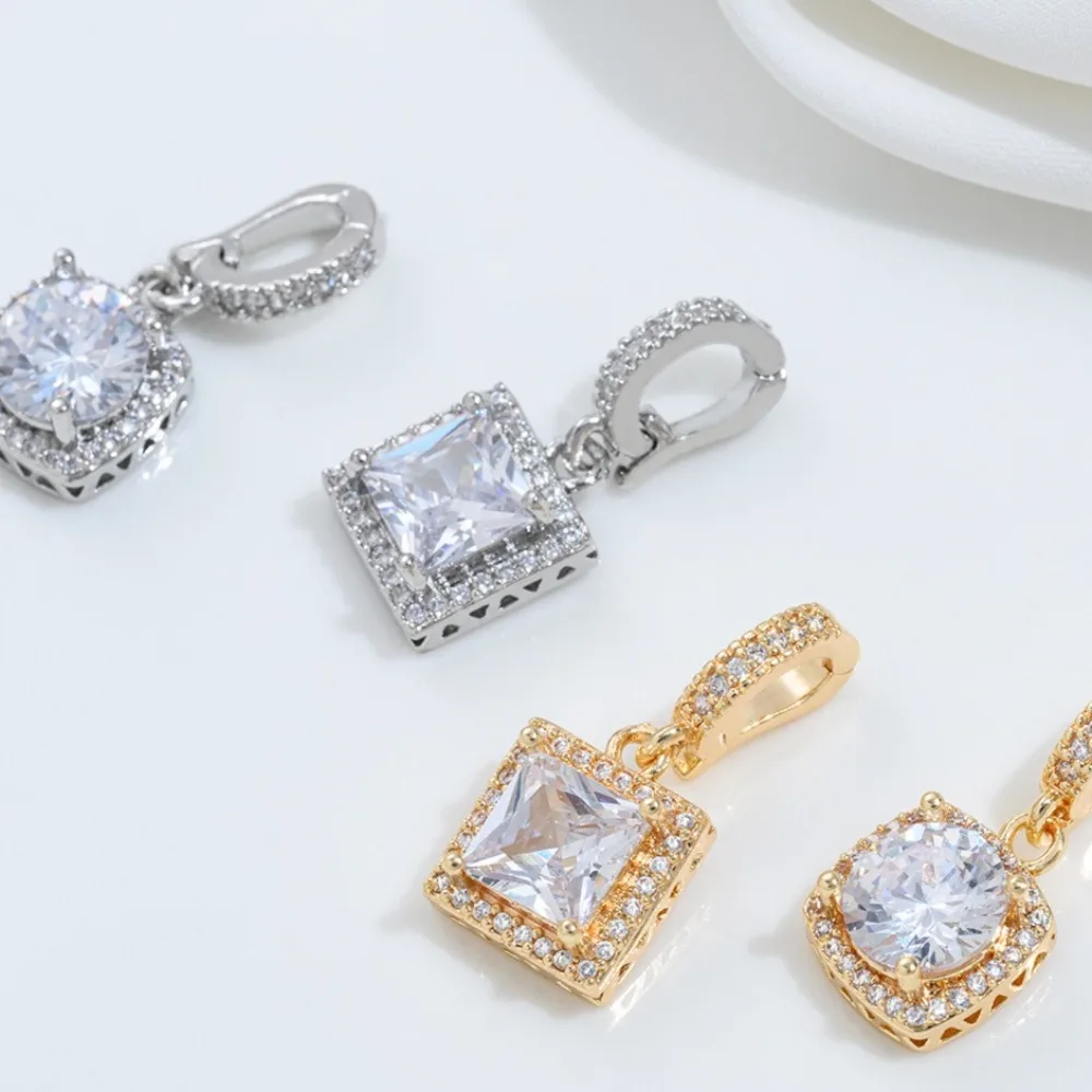 

1 шт. медные подвески 14 К золото цвет циркон квадратный круглый кулон пряжка ручной работы DIY жемчужный браслет ожерелье кулон аксессуары