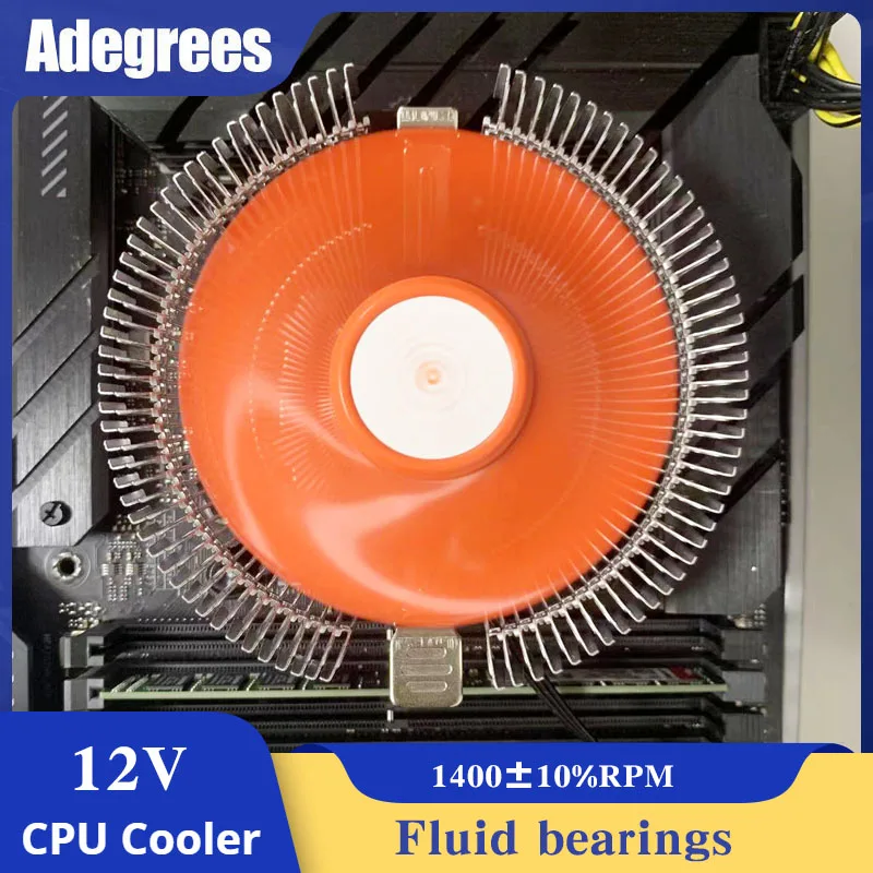 CPU Cooler PC Radiator 90mm Cooling Fan 3PIN for Intel LGA 1366 1150 1151 1155 1156 1200 1700 X79 X99 AM4 AM3 2011 Ventilador