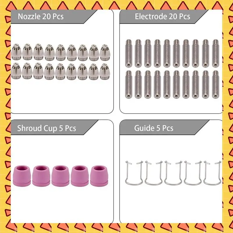 

A008 AG60 SG-55 WSD-60 Plasma Cutter Cutting Torch Tip Nozzles Consumables Kit Plasma Cutter Accessories 100PK