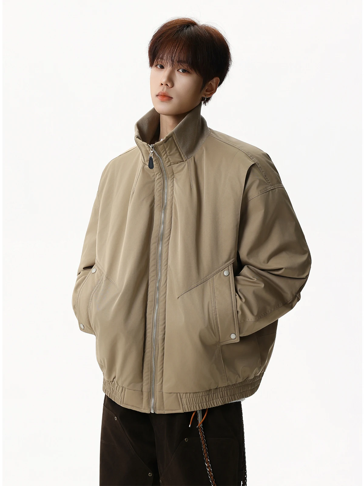 

Ретро-куртка в американском рабочем стиле, мужская зимняя утепленная хлопковая куртка с утолщенным дизайном, молодежная повседневная модель для сохранения тепла на плечах