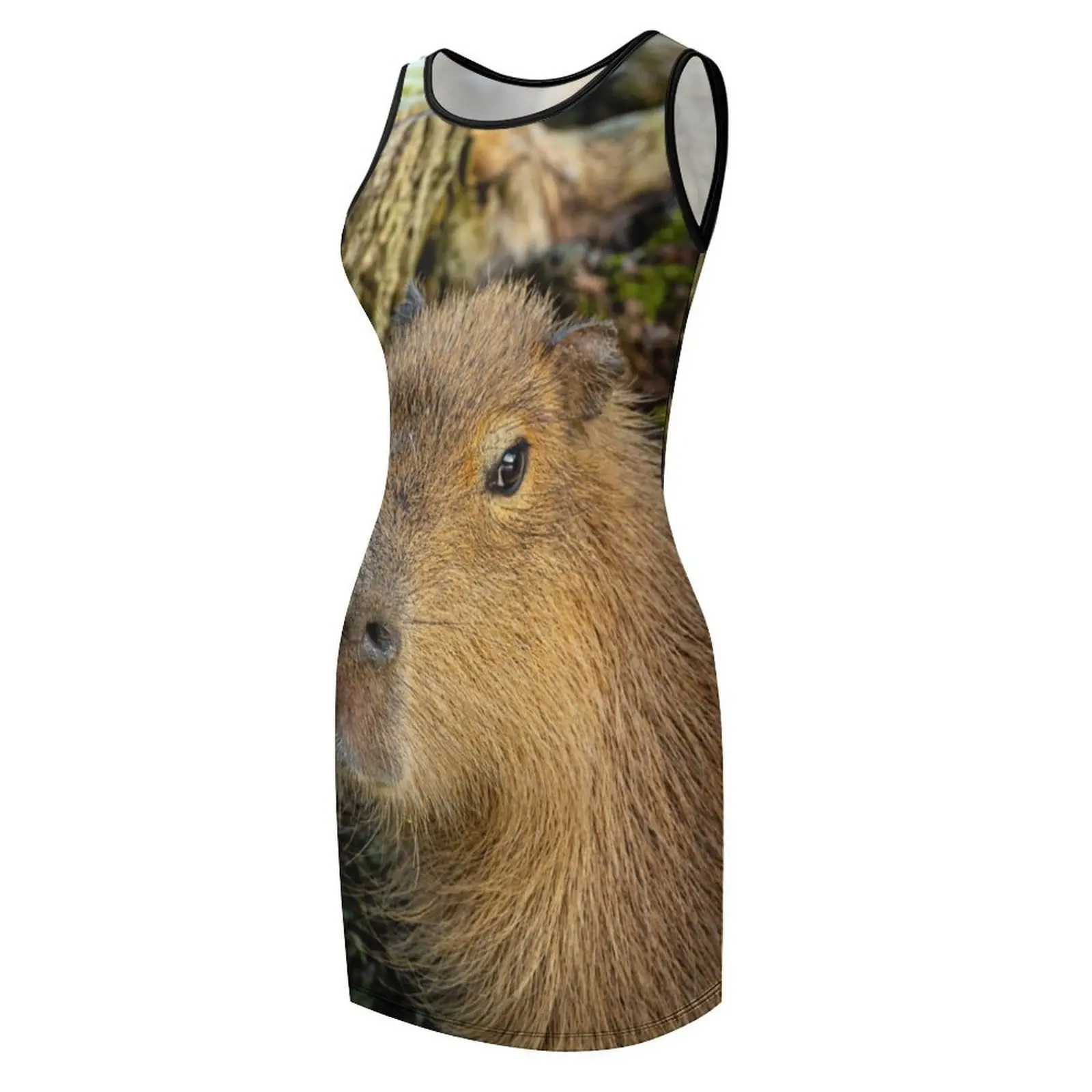 فقط شاهد العالم يذهب من فستان الشمس بدون أكمام، ملابس نسائية، فستان صيفي، ملابس يومية للنساء #4