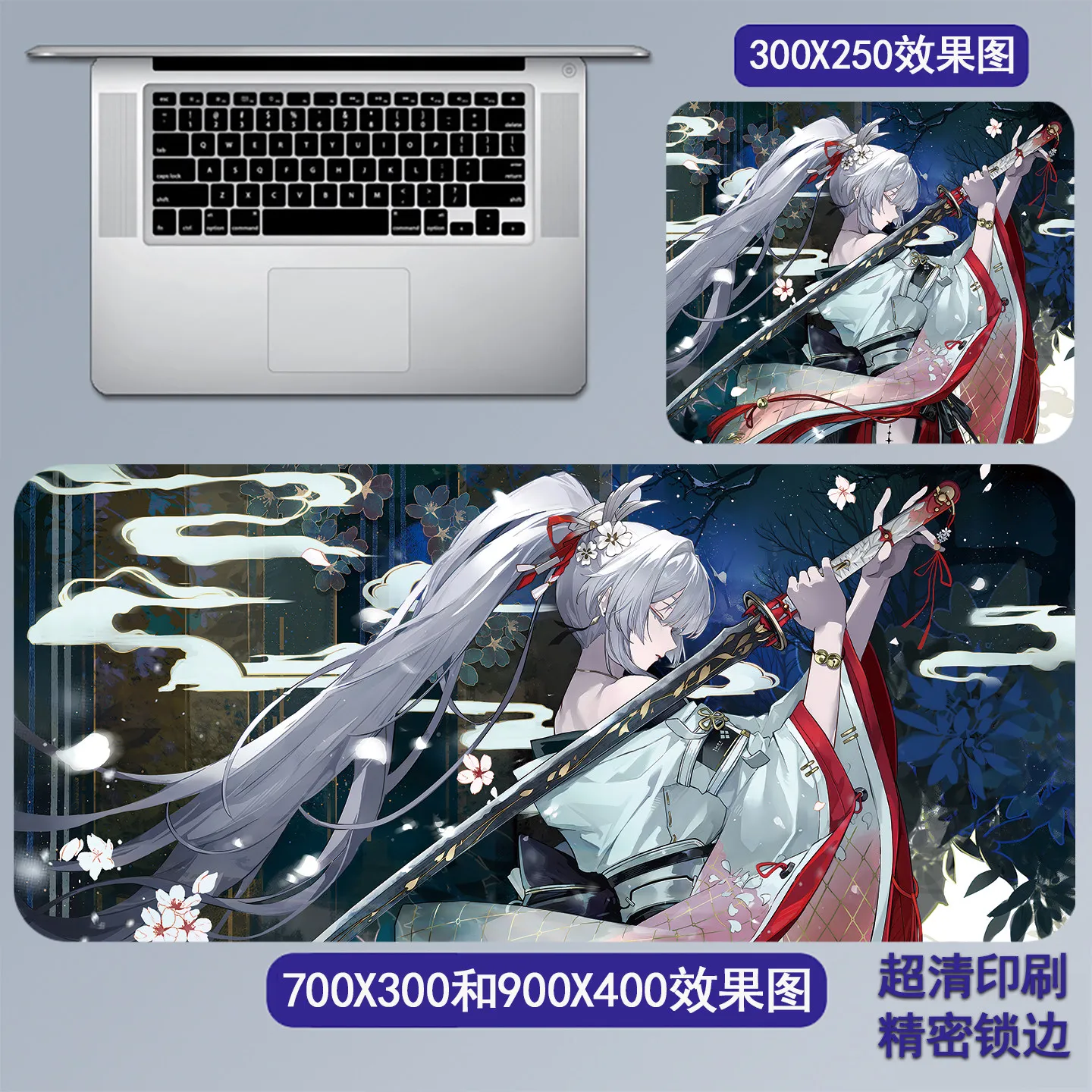 Pro Speed XXL Wuthering Waves Aimis Changli Jinxi Shorekeeper Gaming Mouse Pad Non-Slip Rubber Stitched Oversized Desk Mat