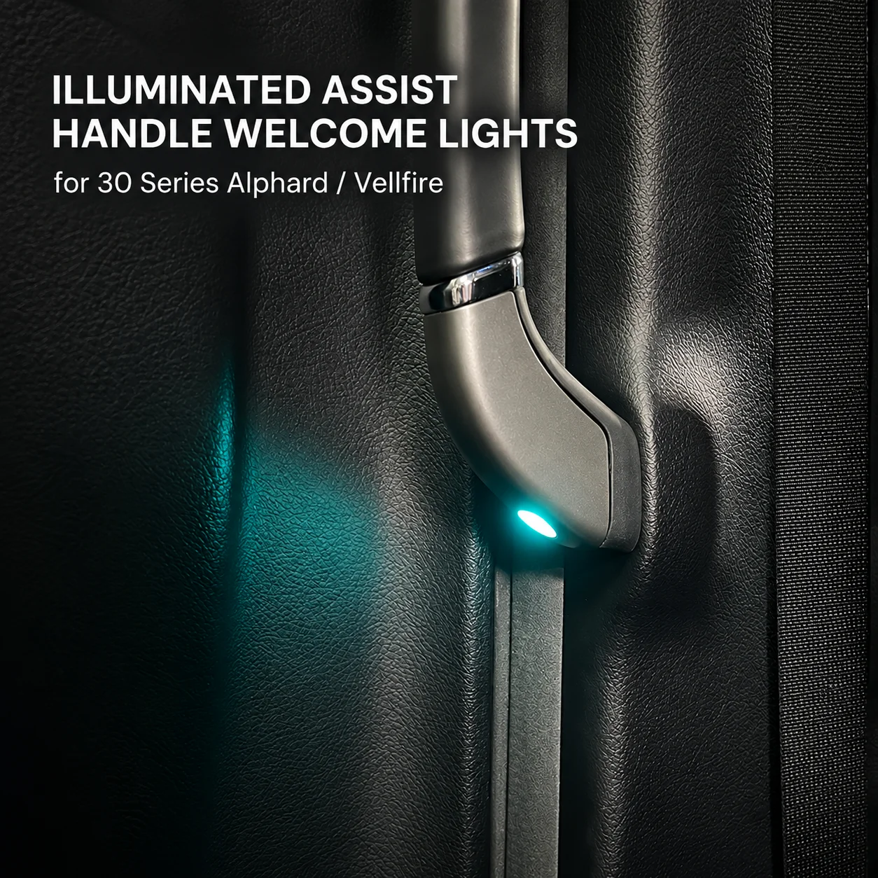 Car Sliding Door Handle Welcome Lights for Toyota Alphard Vellfire 30 Series Interior Illuminated Assist Handles Accessories