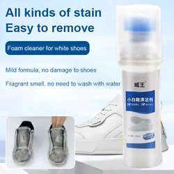 White Shoes Foam Cleaner Shoe Whitener Whiten Refreshed Polish White Shoe Clearing Foam White Shoes Cleaner Cleaning Tool Sneak