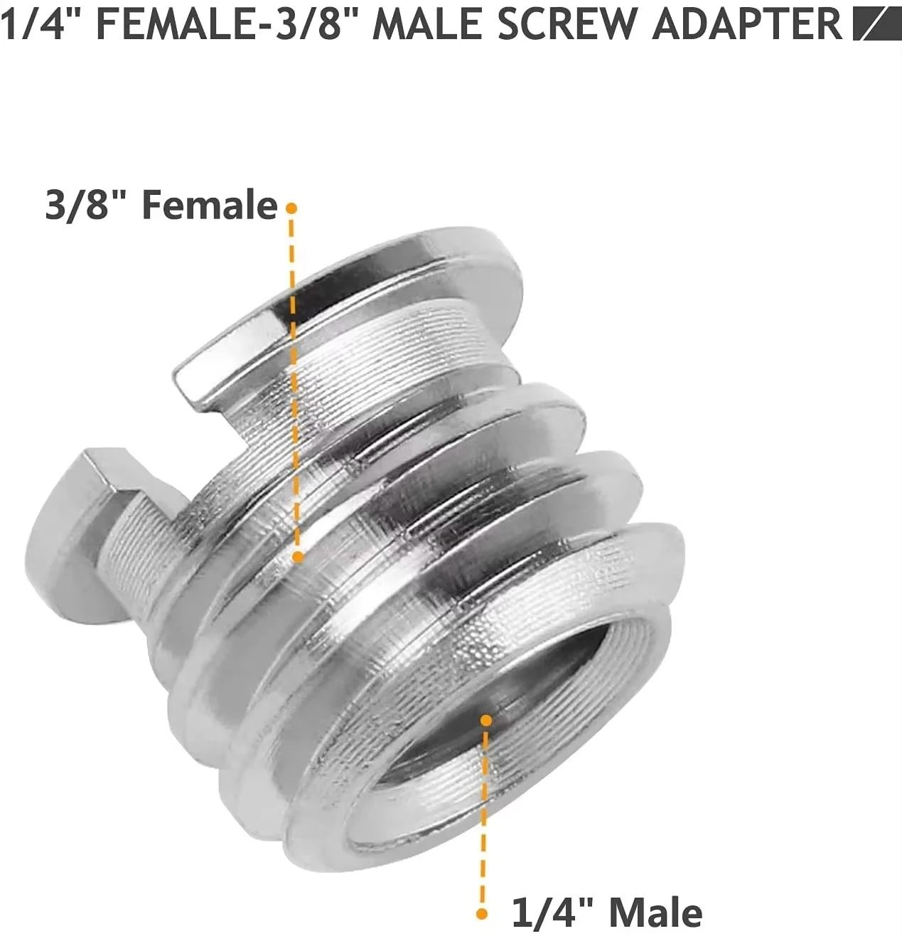 15 piezas 1/4 "3/8" adaptador de cámara, convertidor adaptador de tornillo de trípode para trípode de cámara DSLR, plataforma de hombro, soporte de luz de Flash, 1/4