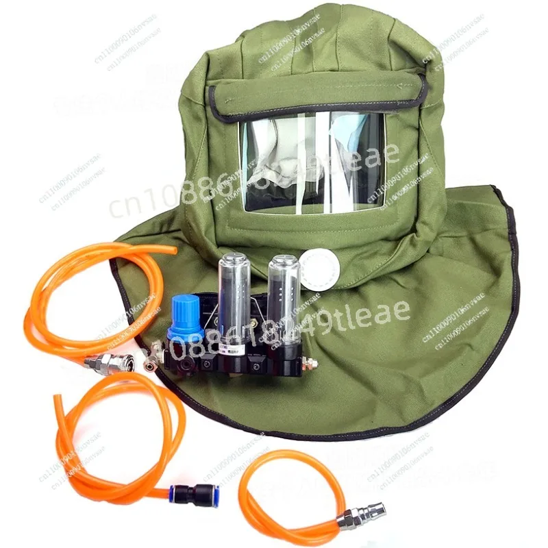 Gas supply gas mask mask full mask spray paint spray chemical polishing anti-dust shawl dust cap
