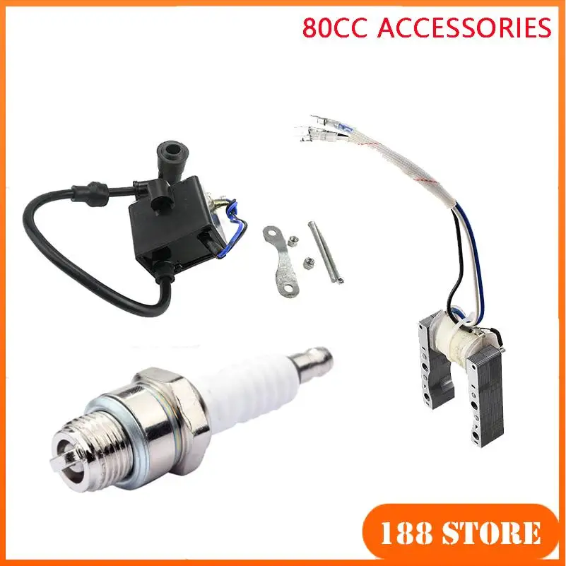 Motorcycle 3 Coil Stator Coil Plate Compatible for 50CC 60CC 80CC 2-stroke Engine Pit Dirt Bike ATV Quad Go Kart