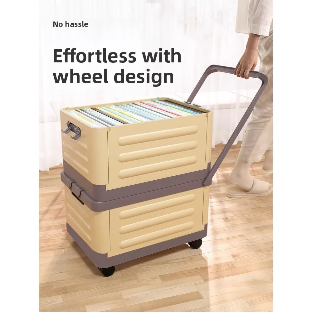 

Thickened Large Wheel-equipped Storage Box Bookcase for Students Classroom Book Organization Box Multi-purpose Storage Container