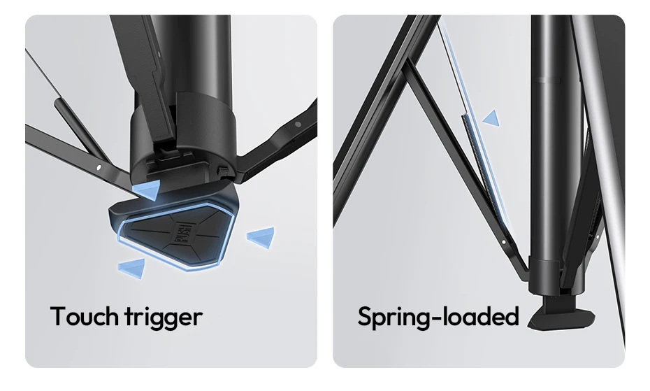 � Ulanzi MT-80 Stativ mit automatischer Öffnung, 2 m Bodenstativ, Selfie-Ständer für Kamera, Smartphone, Videoleuchte mit 360 ° Pfanne & 180 ° Neigung – Detail 5