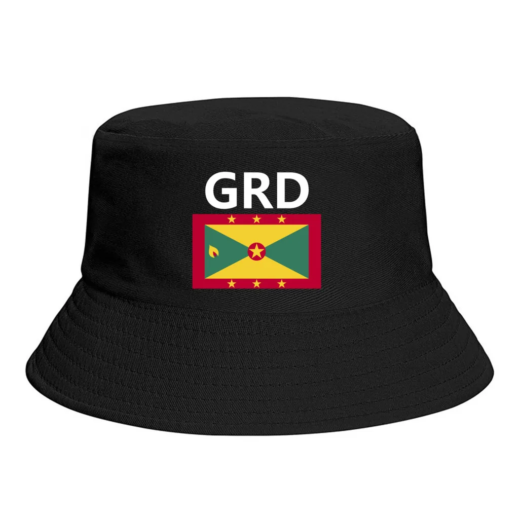 Grenada Flag Bucket Hats Print Cool Fans Sun Shade Simple Classic Outdoor Summer Fisherman Caps Fishing Cap