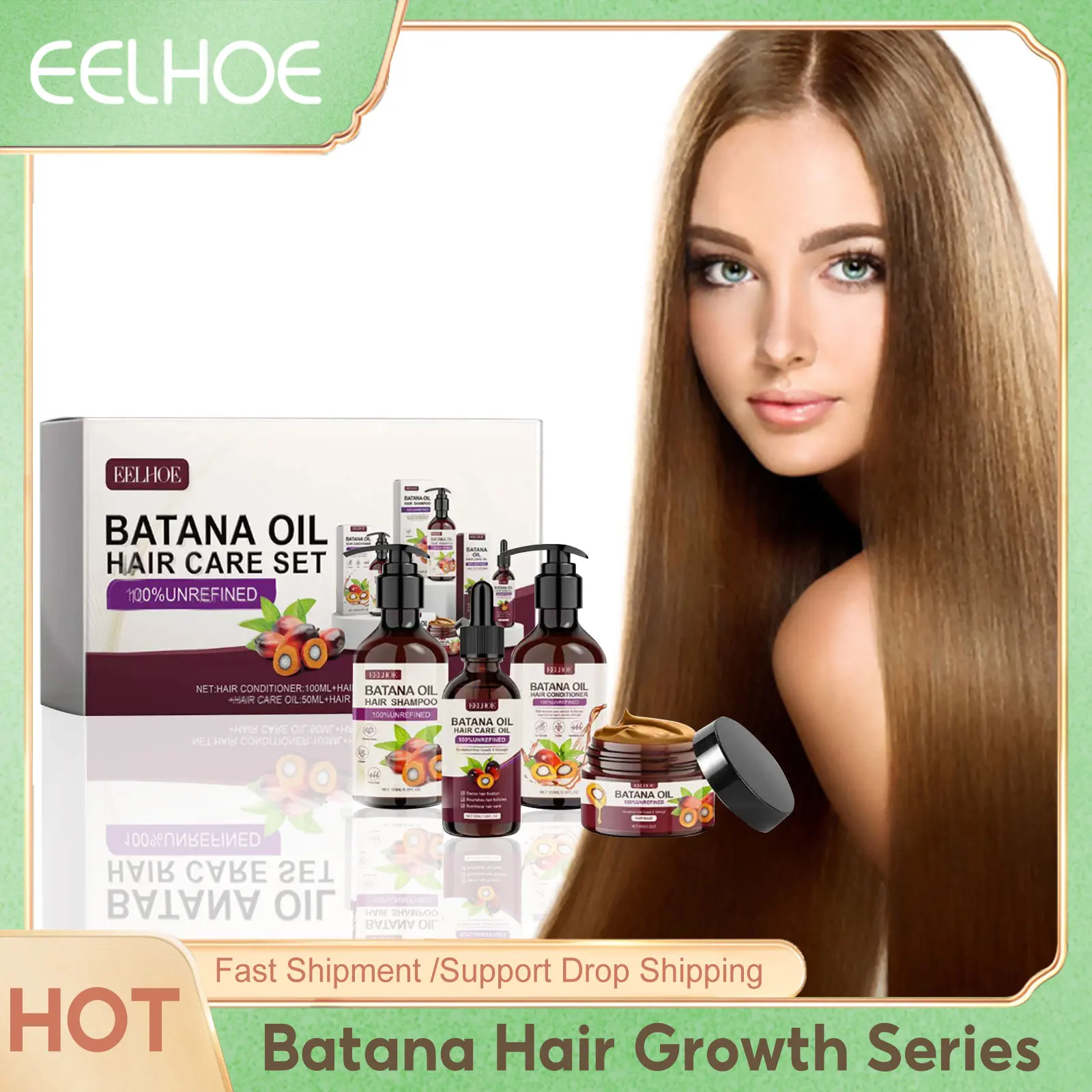 

﻿ Pure Batana Oil Hair Conditioner Nourishing Strengthens Smoothing Reduce Hair Root Hair Healthier Shampoo And Hair Mask Set