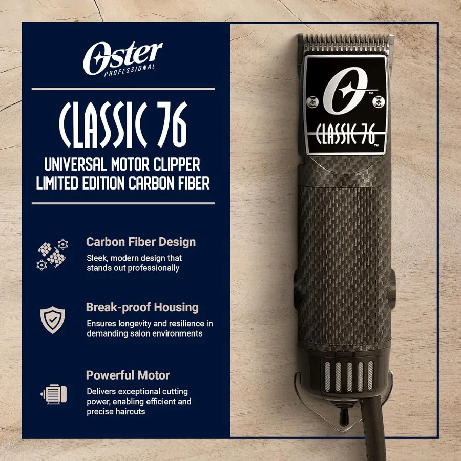 Professional Salon-Grade Hair Clipper with Detachable Carbon Fiber Blade for Precision Styling and Long-Lasting Performance in