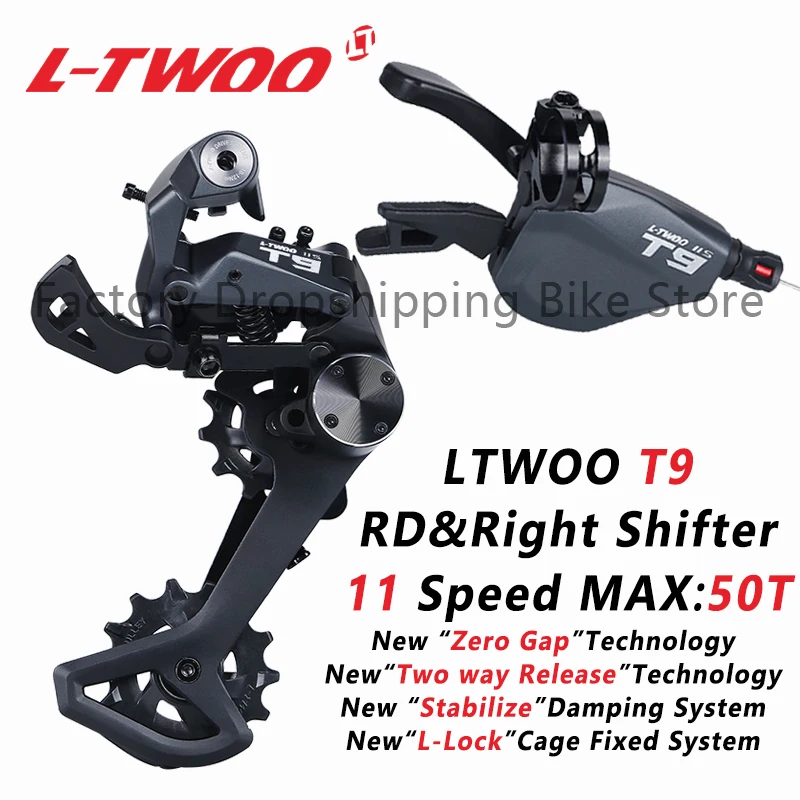 LTWOO T9 1x11 Speed Mountain Bike Groupset Two Way Release Trigger Shifter 11V Damping System RD Original Bicycle Parts