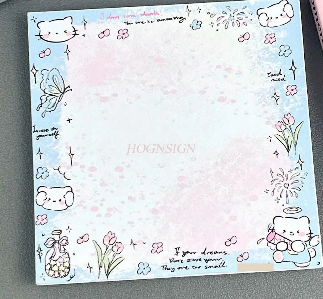 

1book High appearance cute little cat notebook original non sticky message cartoon notebook cute hand account note