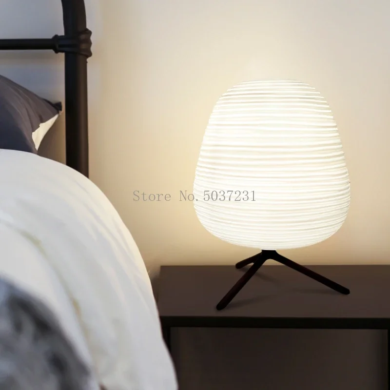 Imagem -05 - Simples Nordic Pebble Vidro Branco Lâmpada de Assoalho Modern Quarto Quente Cabeceira Table Lamp Decor Home Lustre Standing Lamp