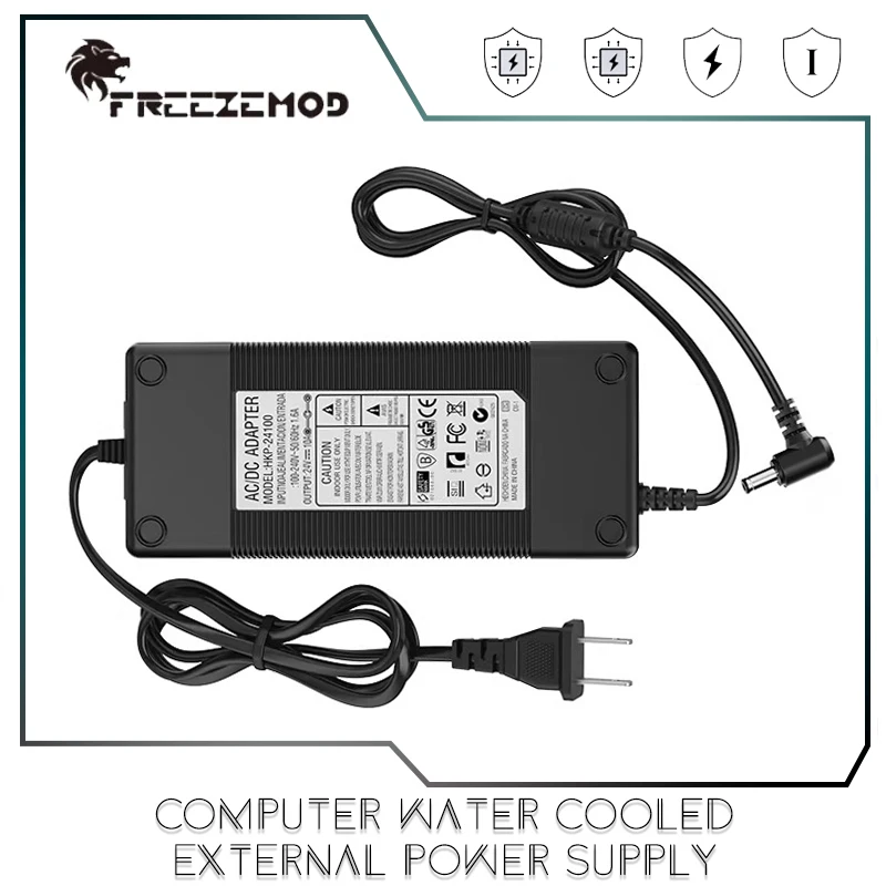 External Power Supply Adapter 220V-24V 10A High Power for Water Cooing Box Pump Equipment,  DC5.5X2.5mm Interface