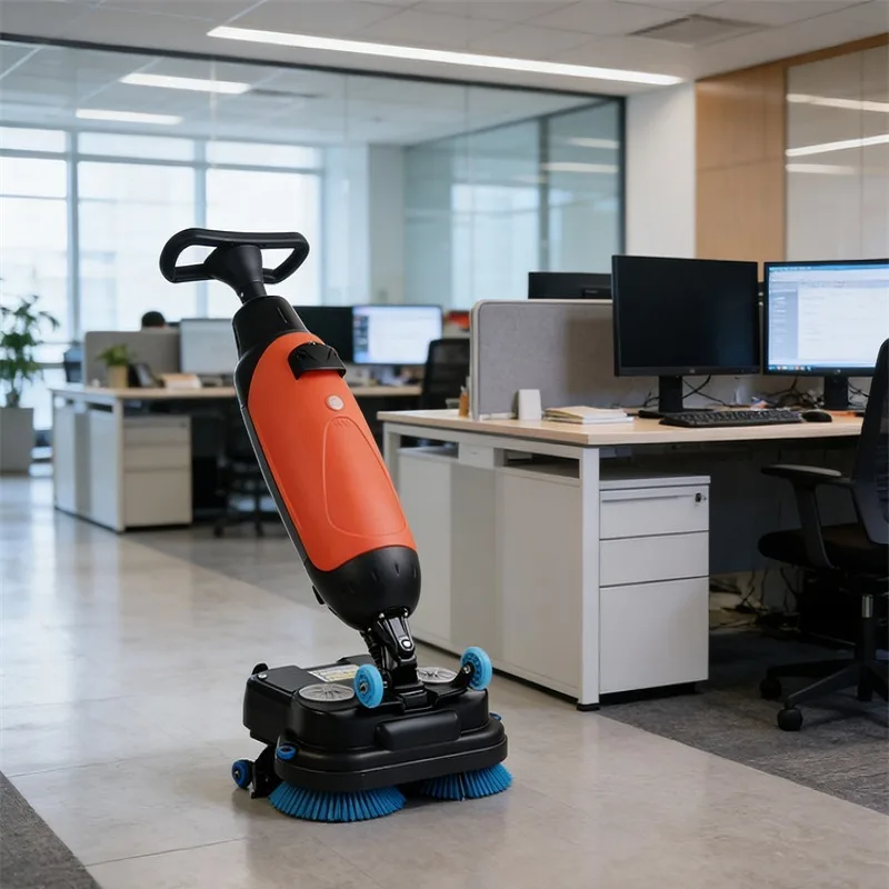Walk Behind Electric Floor Scrubber Commercial Suction Wash Mop All In One Cleaner For Supermarket Restaurant Factory
