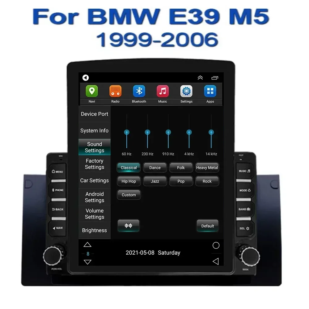 Android 13,0 9,7 "estilo Vertical Tesla pantalla Radio de coche navegación GPS reproductor Multimedia para BMW 5 Series E39 X5 E53 1999 - 2005