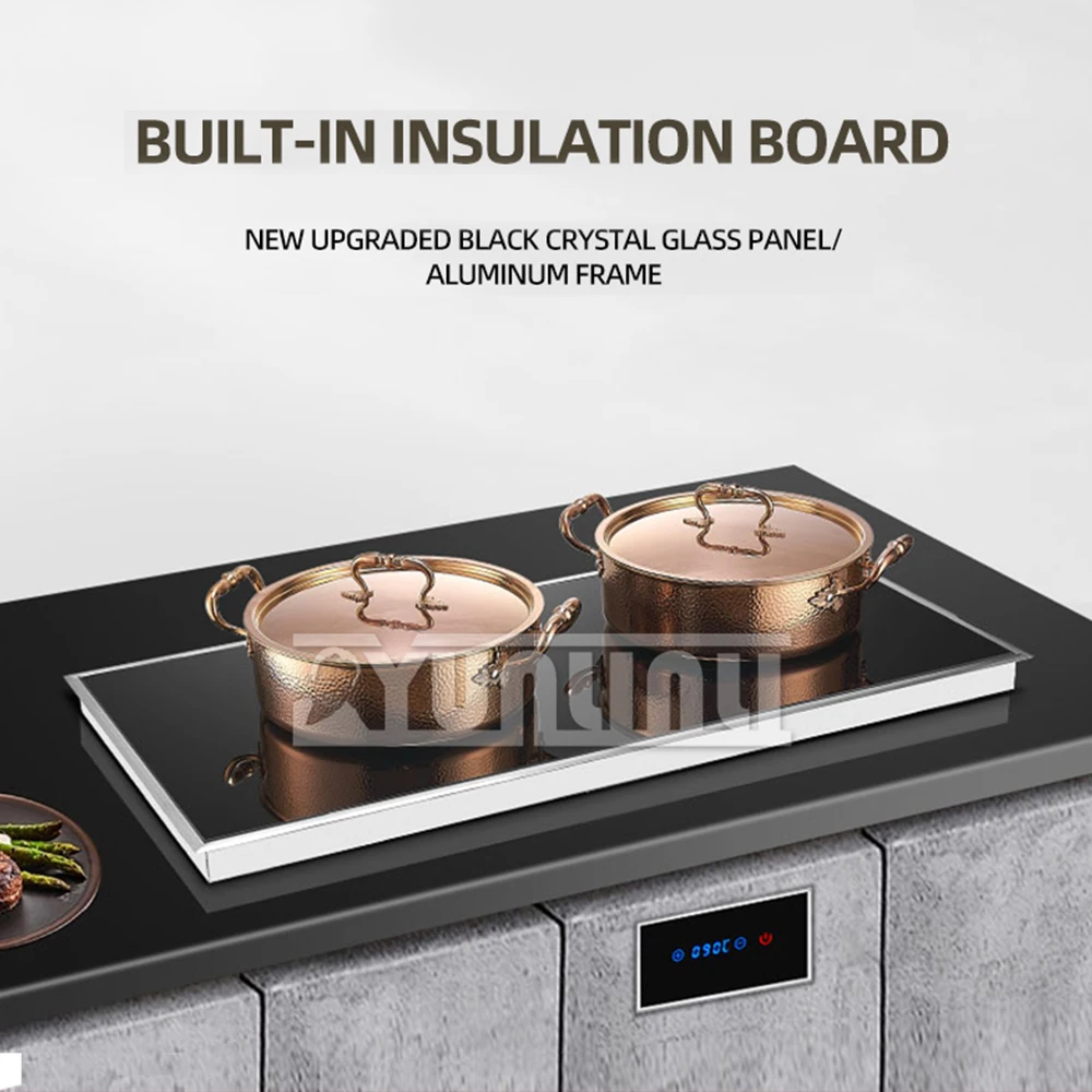 Kitchen Embedded Food Insulation Board Intelligent Buffet Food Warming Board Dishes Heat Preservation Table
