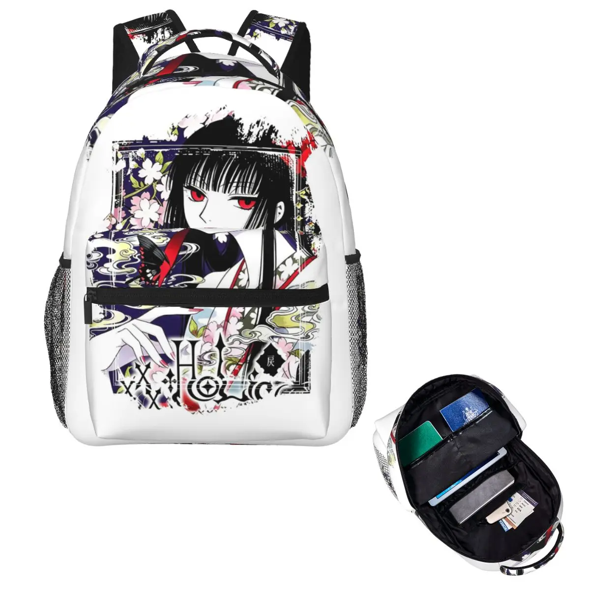 Comic XxxHOLiC Ayumi Kurokawa Student Backpack School Bag Hiking Travel Daypack for Boys Girls Fashion Bookbag Shoulder Bags