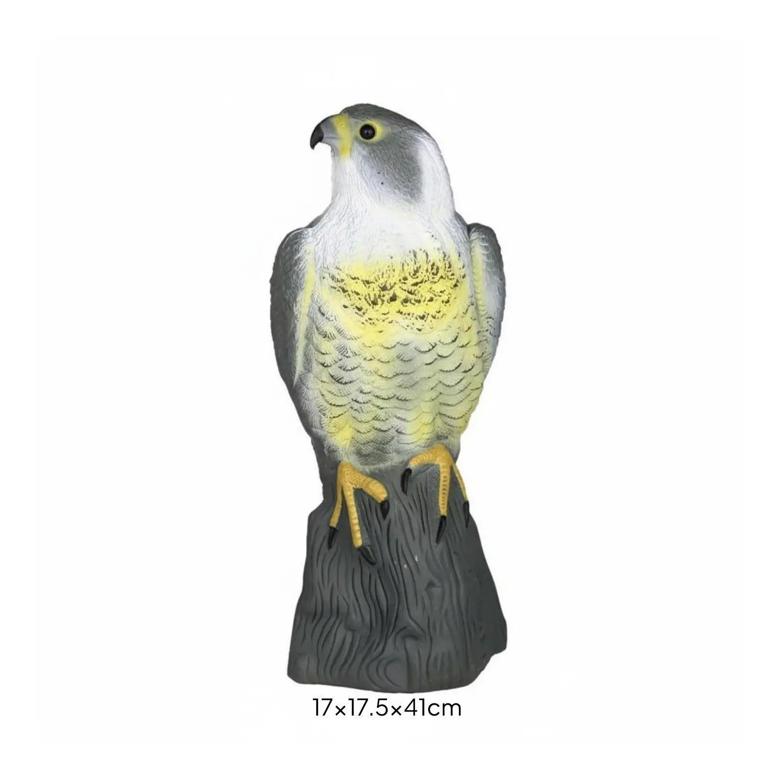 Eagle Decoy Weatherproof PE Material Fake Bird Scarecrow Model for Outdoor Garden Animal Deterrent