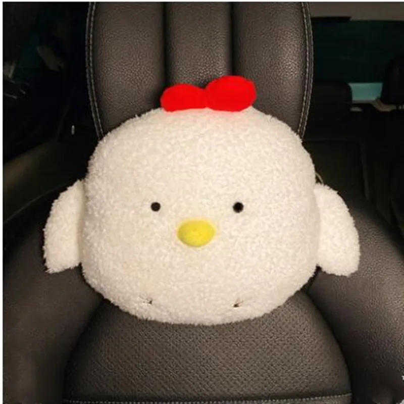 New Arrival Cartoon Cute Chicken Seat Belt Cover Interior Ornaments Fashion Ladies Car Neck Pillow Suppor