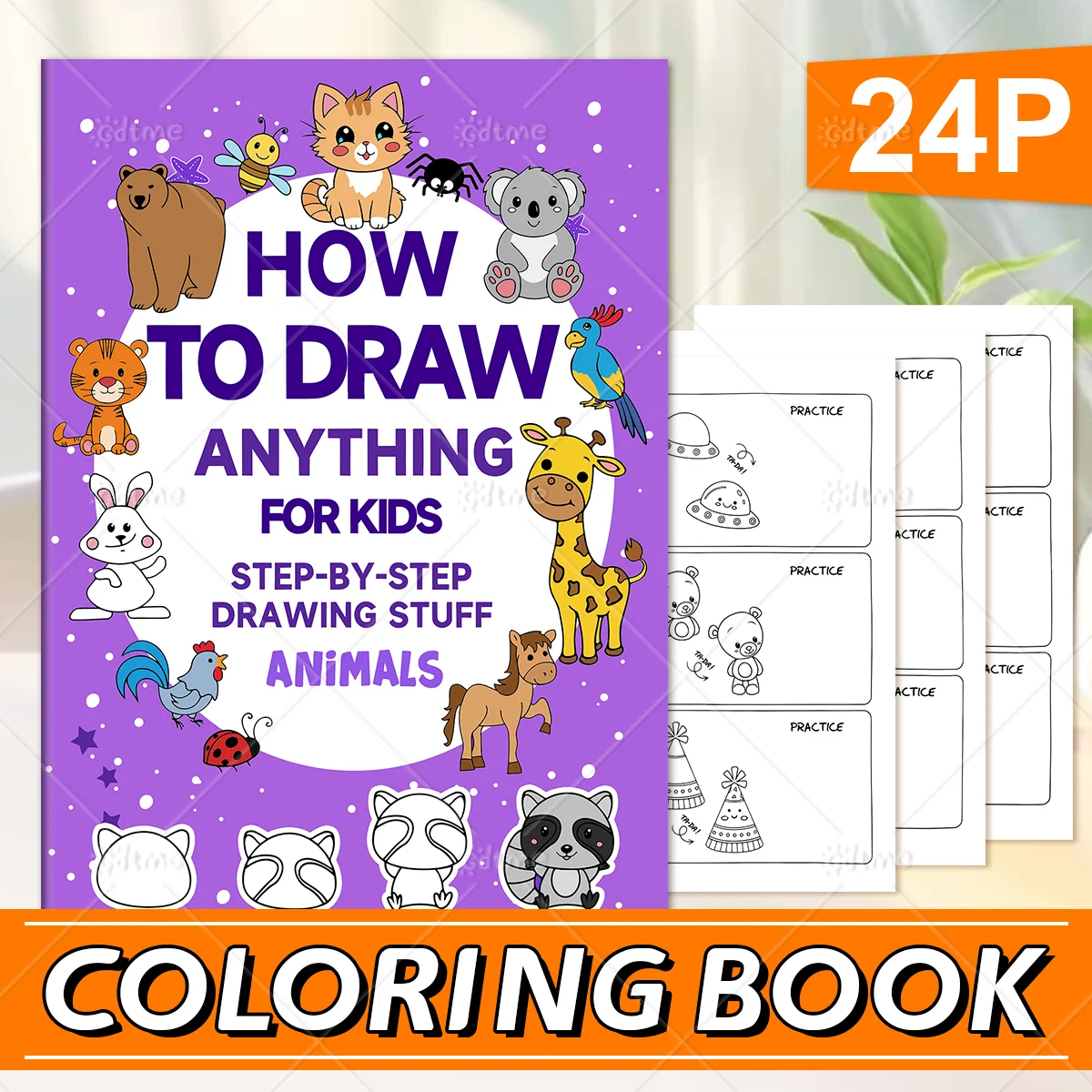 How to Draw Animals: Step-by-Step Drawing & Coloring Book for Beginners DIY Painting Drawing Art Activity Book Perfect Gift