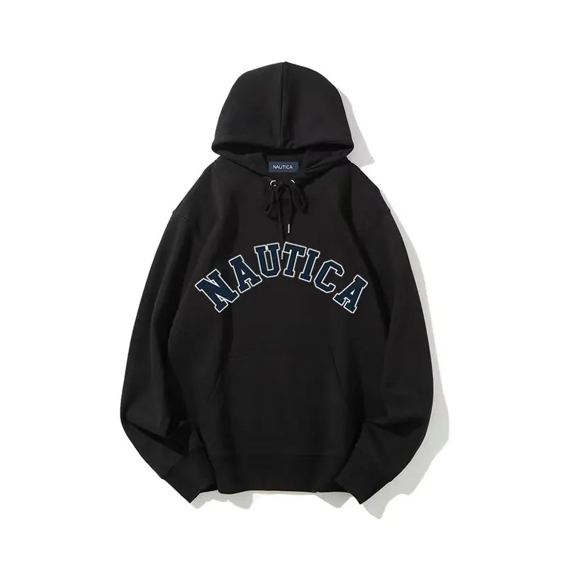 Nautica men's and women's brand printed casual loose-fitting hoodie sweatshirt of high quality and soft texture men's sweatshirt