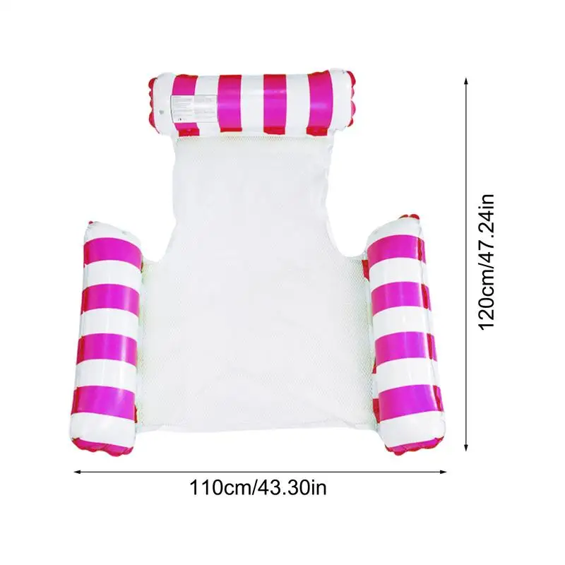 Tumbona para piscina, hamaca flotante para piscina, silla inflable de inflado rápido para accesorios de natación, vacaciones de verano en el lago