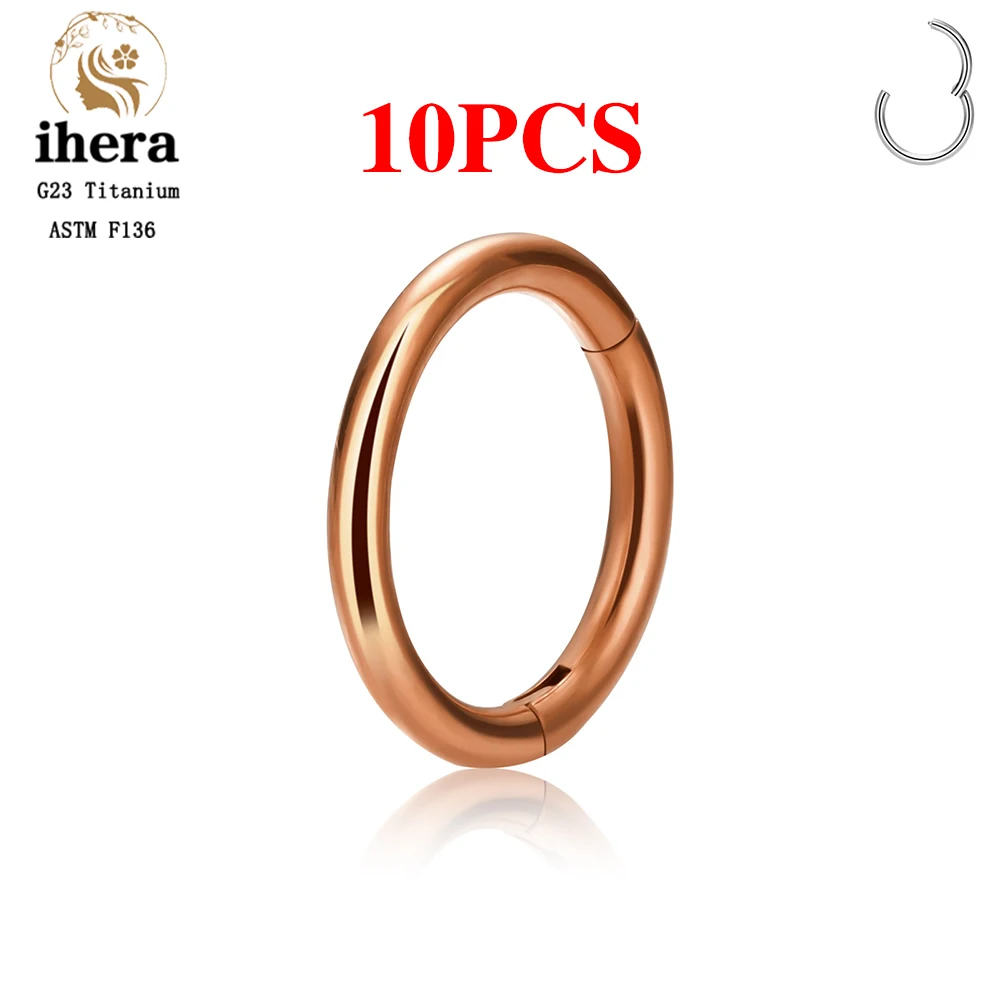 10/50PCS G23 Titanium Neusring Voor Vrouwen Piercing Sieraden Ronde Oorbel Hoepel 16/18/20G oor Tragus Kraakbeen Helix Lichaam Sieraden