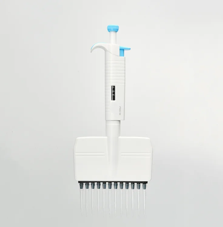 MP-8 0.5ul-300ul Lab liquid transfer equipment 12-channel Adjustable Volume Mechanical Pipette