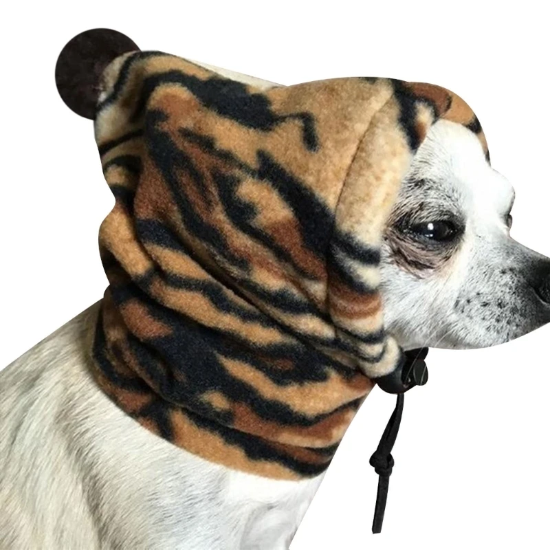 Winter Pet Cat Dog Hat Christmas Warm Drawstring Adjustment Windproof Pet for Small Medium Dogs Outdoor Kitten Hats