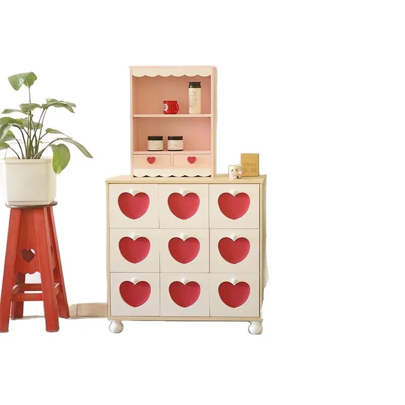 9. Chest of Drawers, Girly Bedroom Large Bedside Table, Solid Wood Entryway Cabinet c