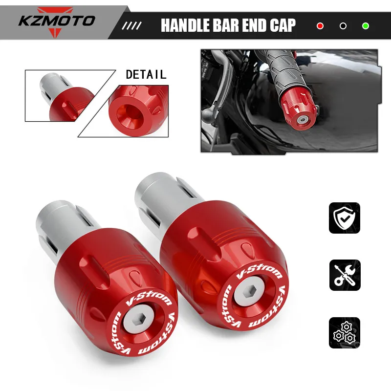 

NEW handlebar For VSTROM250 VSTROM650 VSTROM1000 VSTROM1050 DL650 DL1000 Motorcycle Handlebar Grips Plugs Ends Sliders vstrom