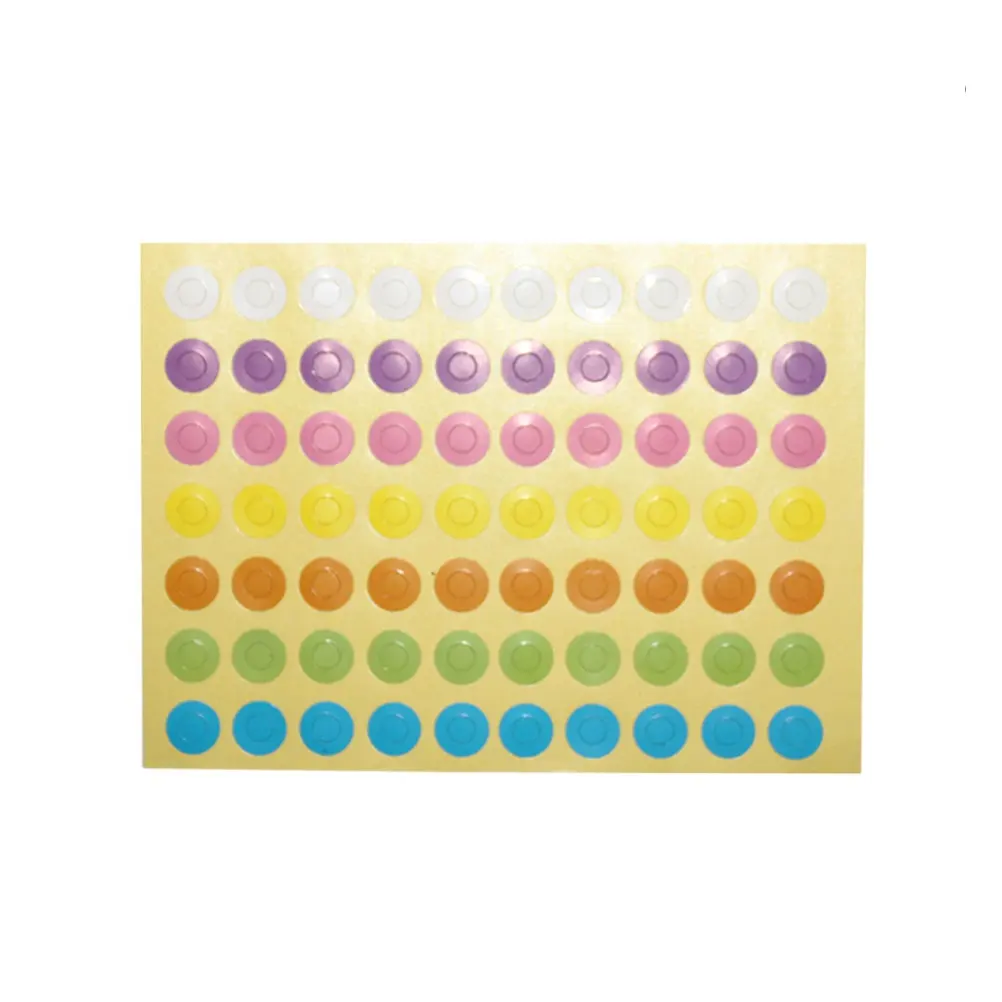 10 Sheets Colored Shape Stickers Colorful Hole Coding Labels Dots Coloured Round Binder Reinforcement Circles