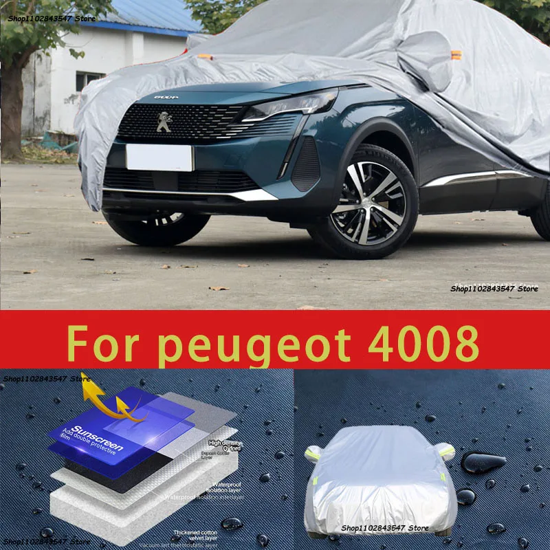 

For Peugeot 4008 Car protective cover, sun protection, cooling protection, car clothing, car paint protection auto