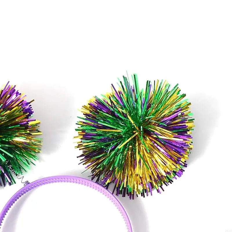 DXAE Tinsel Flapper Stirnband Masquerade Kopfstück Mardi Gras Art Haarzubehör