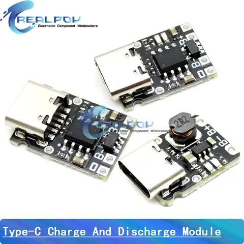 5V 충전 및 방전 통합 모듈 3.7V 4.2V 4.35V 18650 리튬 배터리 충전 부스트 전원 보드 보호 유형-c