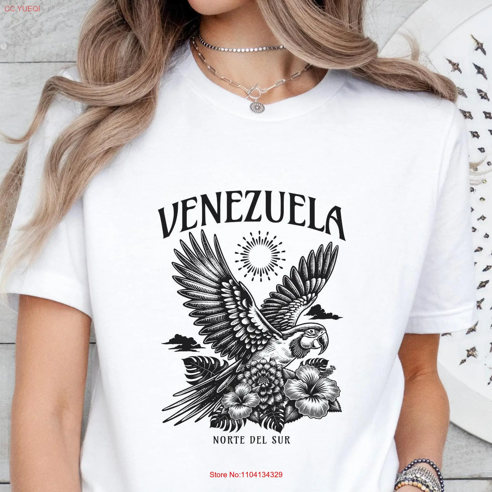 Venezuela T Shirt guacamaya Trendy 2024 Con For Venezuelan mano tengo fe macaw aesthetic long or short sleeves