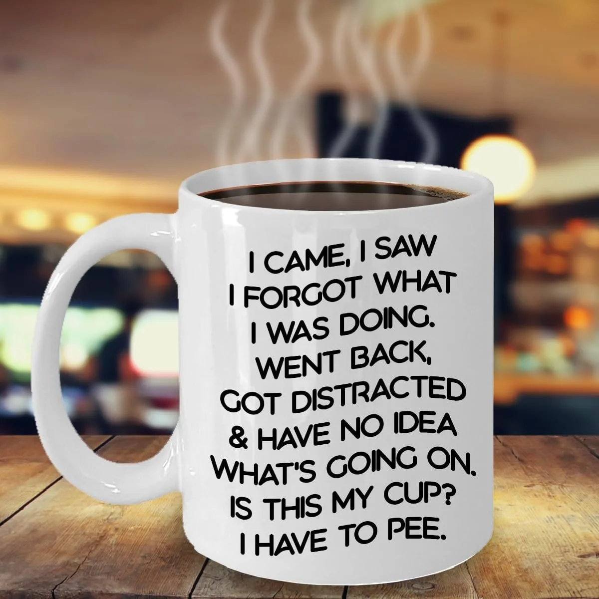 

[Coffee | Funny Quote] Funny 11oz White Coffee Mug | with Quote "I Came, I Saw, I Forgot What I Was Doing" | Perfect Humorous Gi