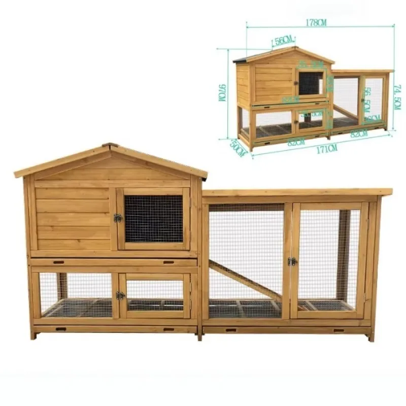 

New Anti-Spray Urine Luxury Double-Layer Pet Rabbit Supplies Bird Cage Chicken Cage Breeding Large Pigeon Villa Cat Room