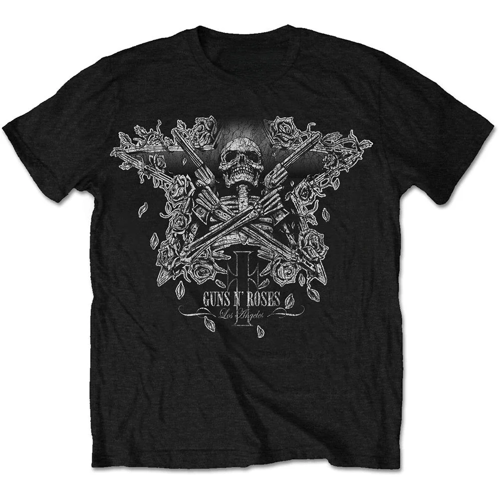 California 1985 Guns N' Roses Band T-Shirt Cotton Graphic Tee Men Women Summer Streetwear - view 5
