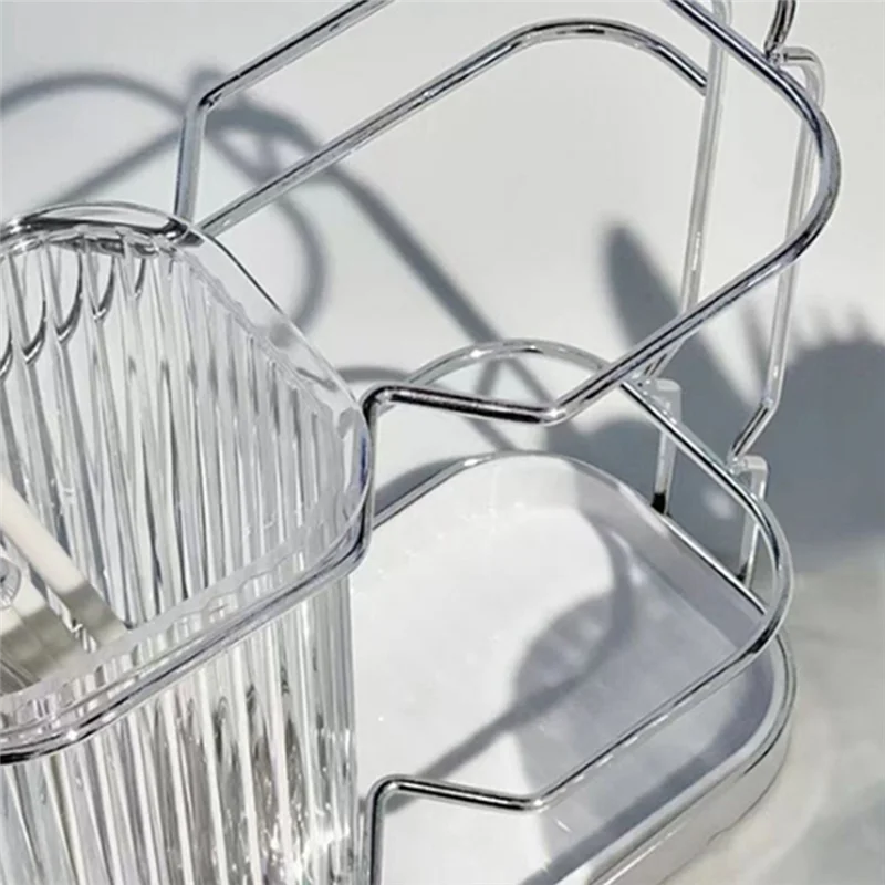 AB51 B- حامل فرشاة الأسنان للحمامات، 2 كوب حامل فرشاة الأسنان مثبت على الحائط، فصل جاف ورطب، بلاستيك قابل للإزالة، سهل T