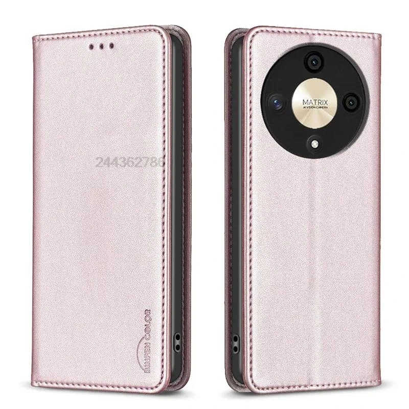 Wallet Flip Cover Leather Case For Huawei Honor Magic6 Lite X9B X8B X7B X7A X6A HonorX8B Magnetic Card Slots Shockproof Bags