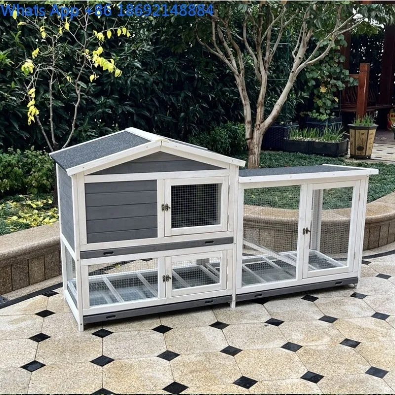 

Outdoor Wooden Large Poultry Cage Rabbit Chicken Duck Goose Cat Breeding Cage